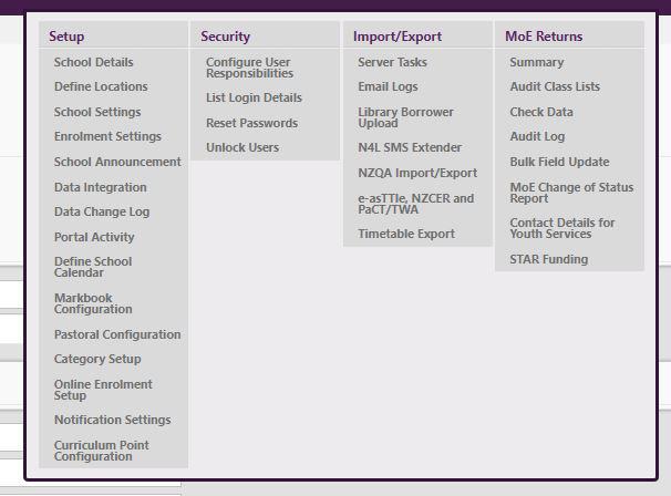 Admin Headings