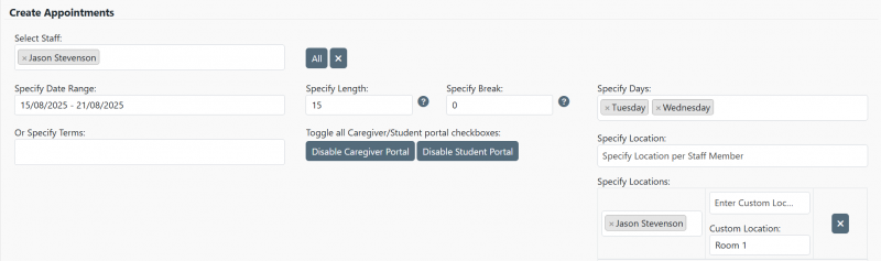 Create Appt
