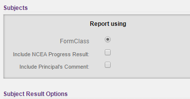 We wanted to show you the Include Principals Comment checkbox added to Subject Report