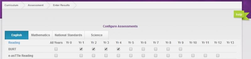 We wanted to show you assessment configuration display