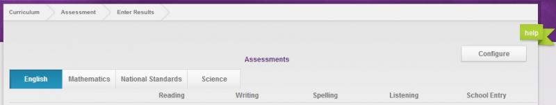 We wanted to show you assessment entry tabs