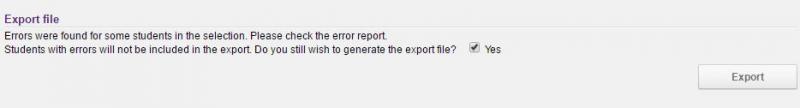 Generate Export file