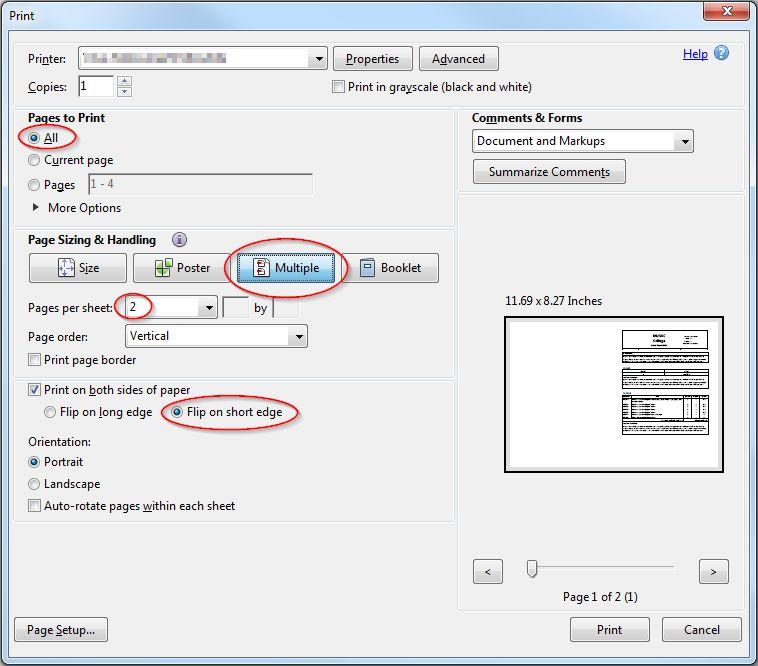 edge Answers Printing reports in booklet form