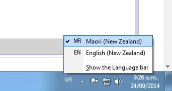 We wanted to show you Maori keyboard configuration Windows 7